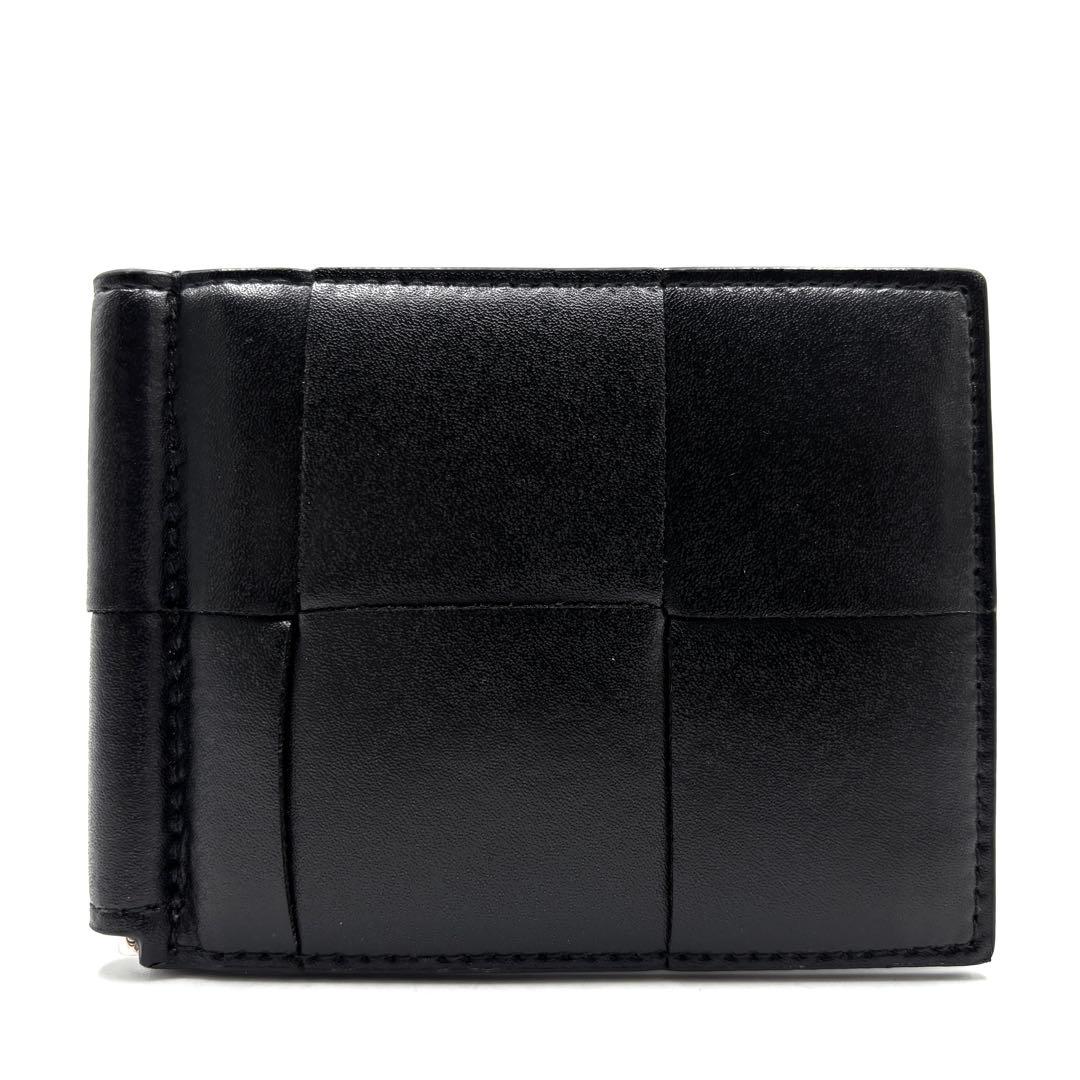 【未使用級】ボッテガヴェネタ カセット マネークリップ 札入 レザー 黒 メンズ