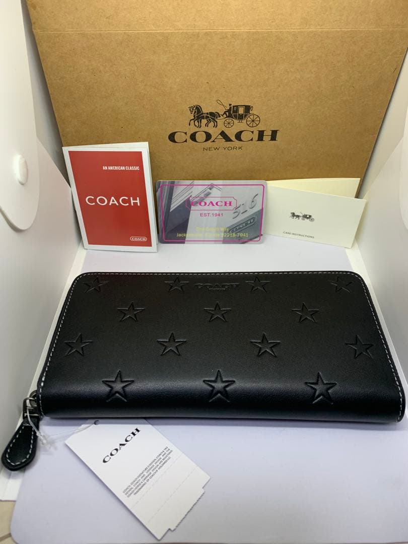 COACH　コーチ　CW296　長財布　スタープリント　シグネチャー