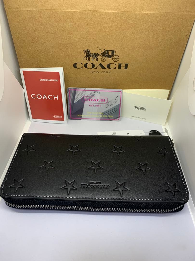 COACH　コーチ　CW296　長財布　スタープリント　シグネチャー