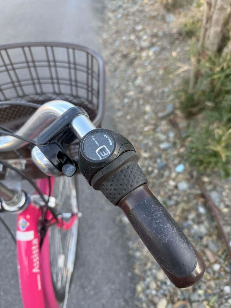 電動アシスト自転車 シティタイプ ピンク