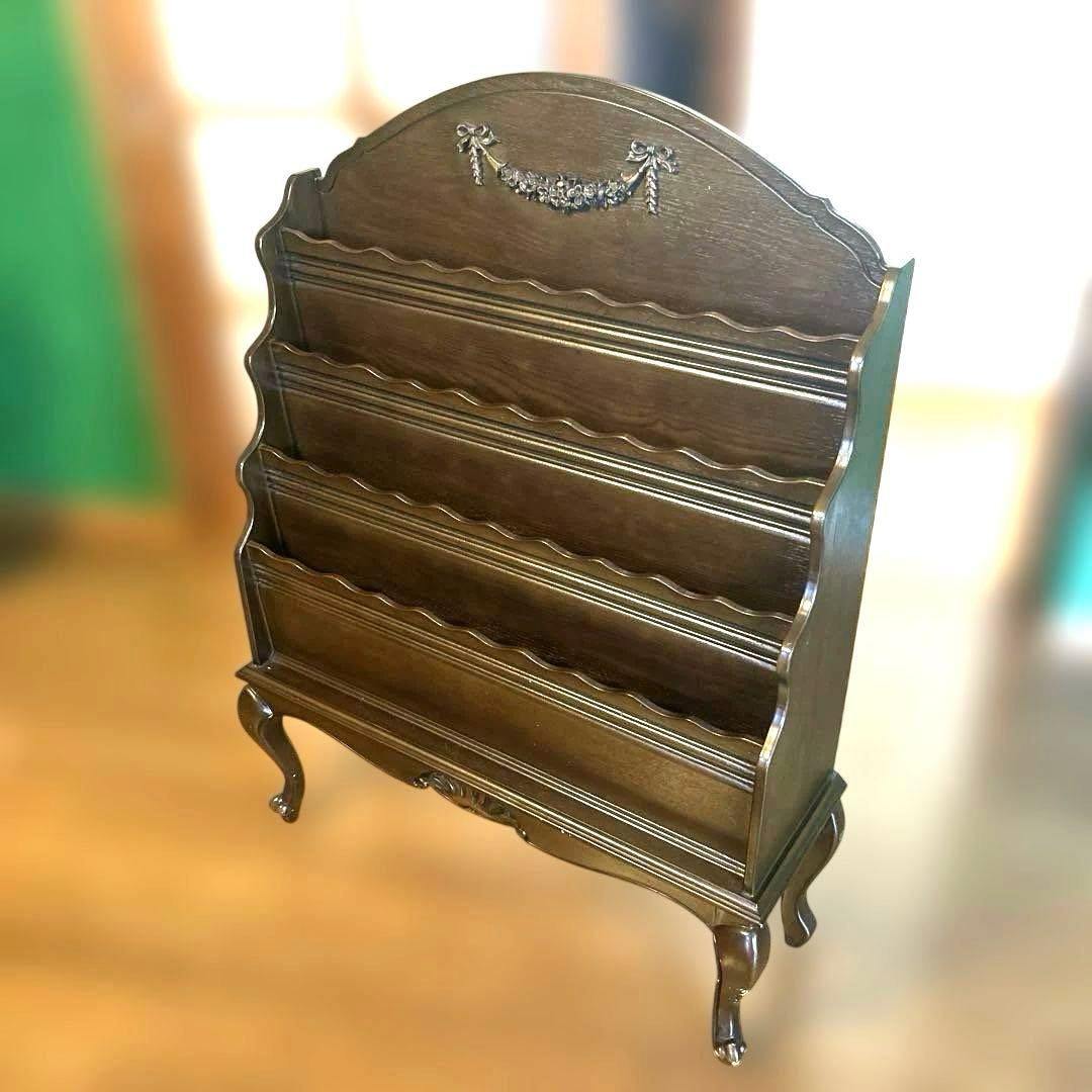 クラシックデザイン本棚 ダークブラウン 4段