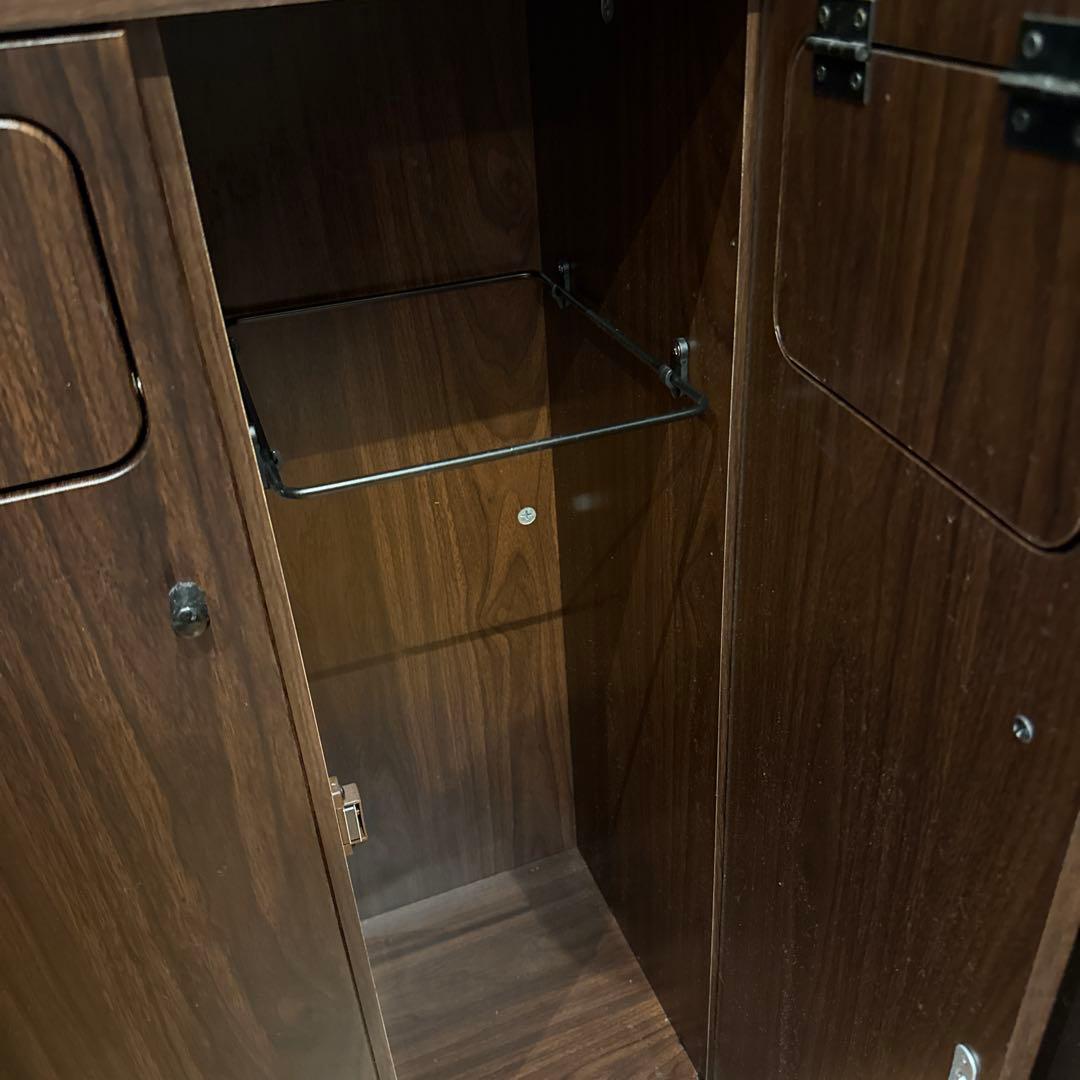 【専用】ダストボックス　木製　ブラウン プッシュ式　45L DB-802R