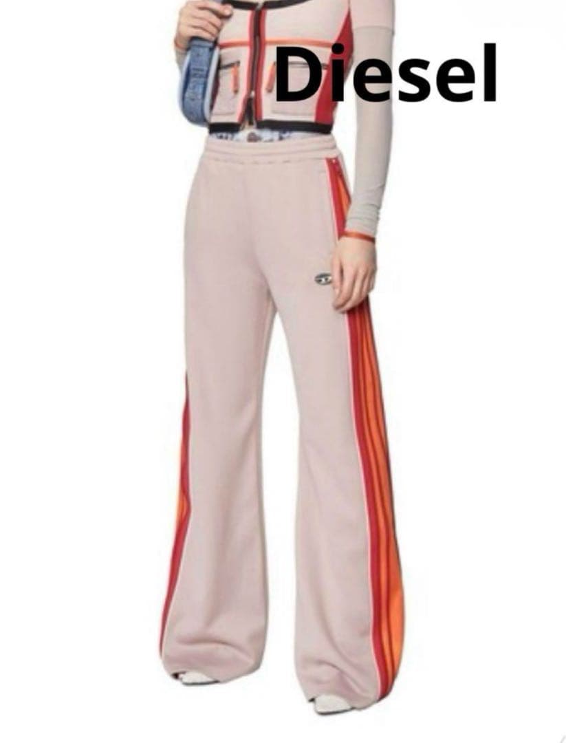 美品　diesel スウェットパンツ　サイドダブルジップパンツ