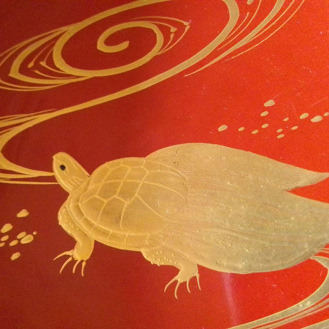 明治時代漆器 　蓑亀蒔絵　金蒔絵　菓子椀2客　アンティーク　骨董