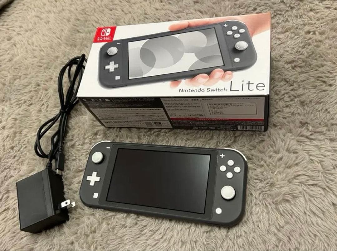 Nintendo Switch Lite グレー 本体と充電器 箱あり