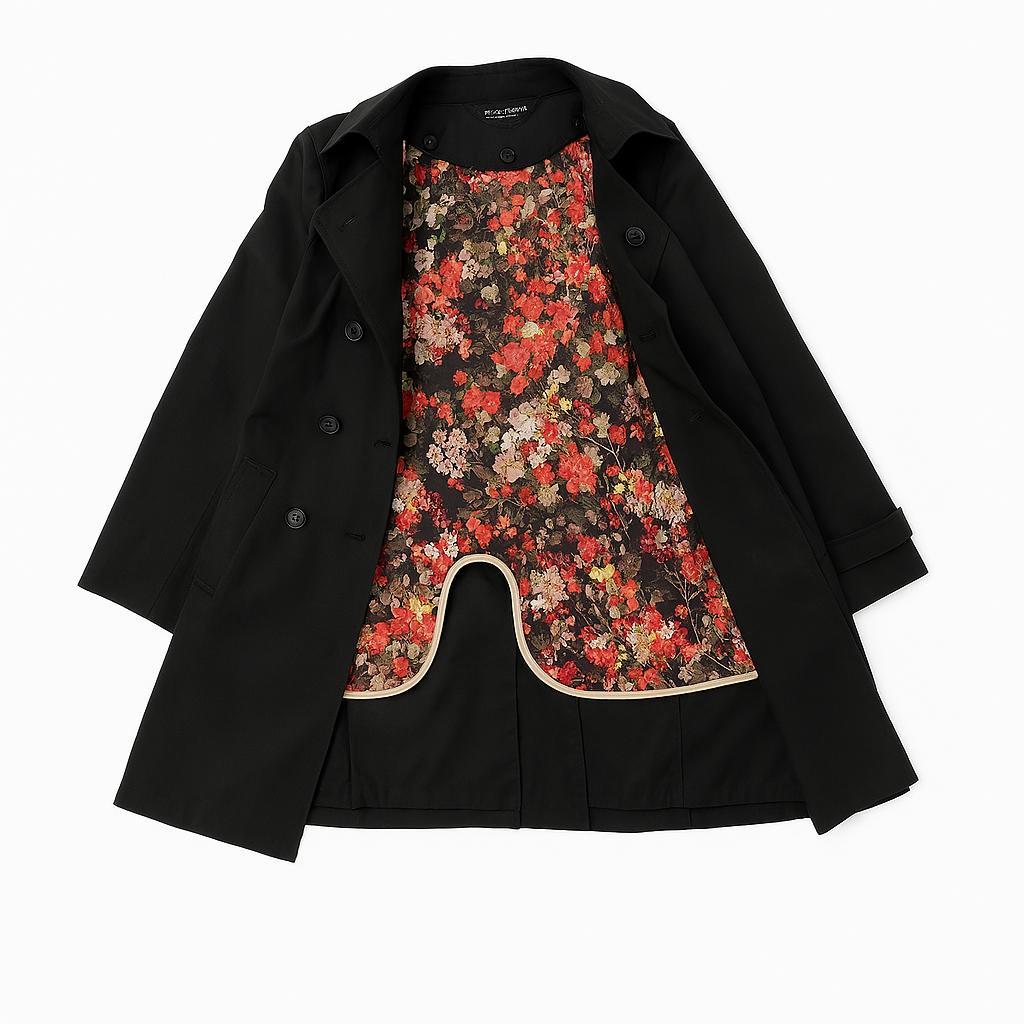 Paul Smith BLACK トレンチコート 花柄裏地付き レディース用