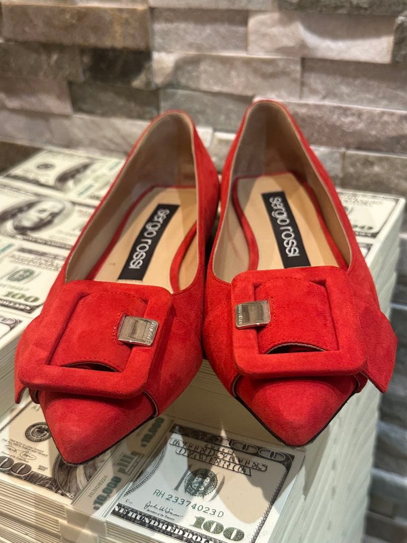 【美品】セルジオロッシ フラットシューズ　サイズ37