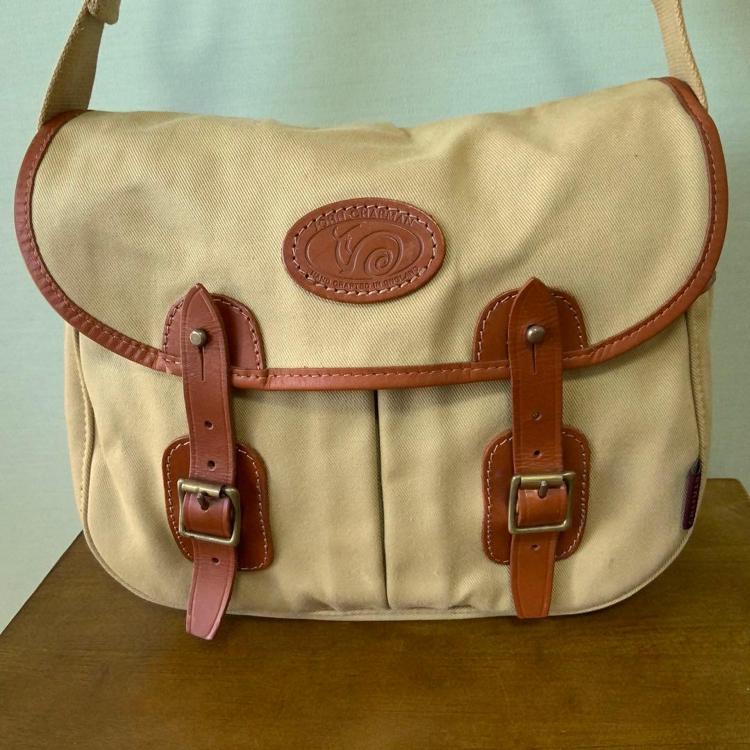 John Chapmanジョンチャップマン キャンバス レザー ショルダーバッグ