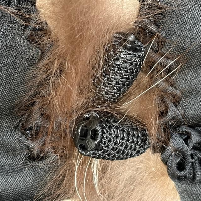 新品未使用★サガフォックス リアルファー ロング肉厚ストール 焦げ茶、毛先は白