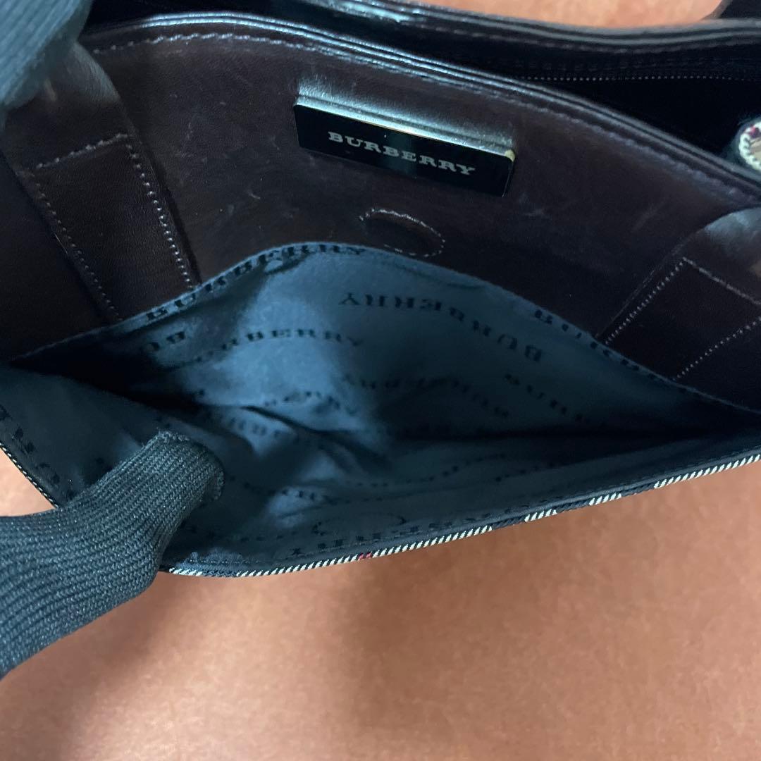 バーバリー ミニトートバッグ ノバチェック レザー キャンバス