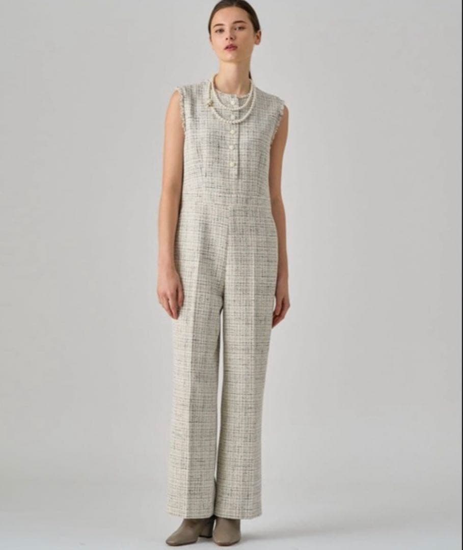 ANAYI オールインワントライスピンツィードオールインワン　38