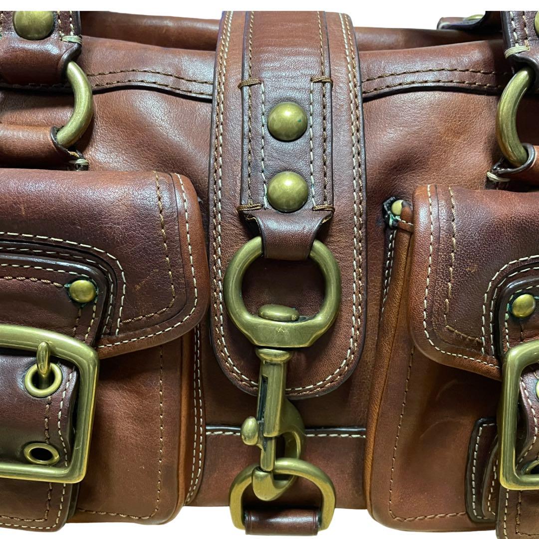 バッグ 65th Coach Flap Legacy Satchel Bag Brown