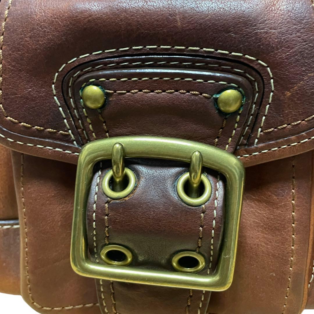 バッグ 65th Coach Flap Legacy Satchel Bag Brown