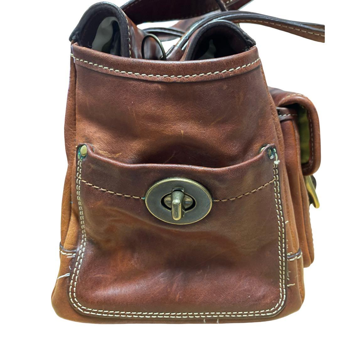 バッグ 65th Coach Flap Legacy Satchel Bag Brown