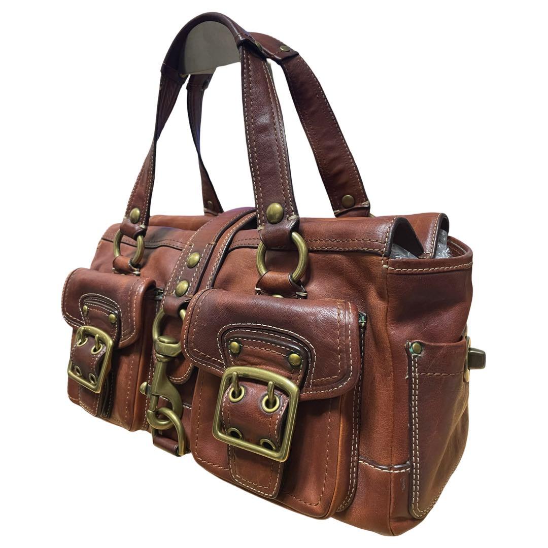 バッグ 65th Coach Flap Legacy Satchel Bag Brown