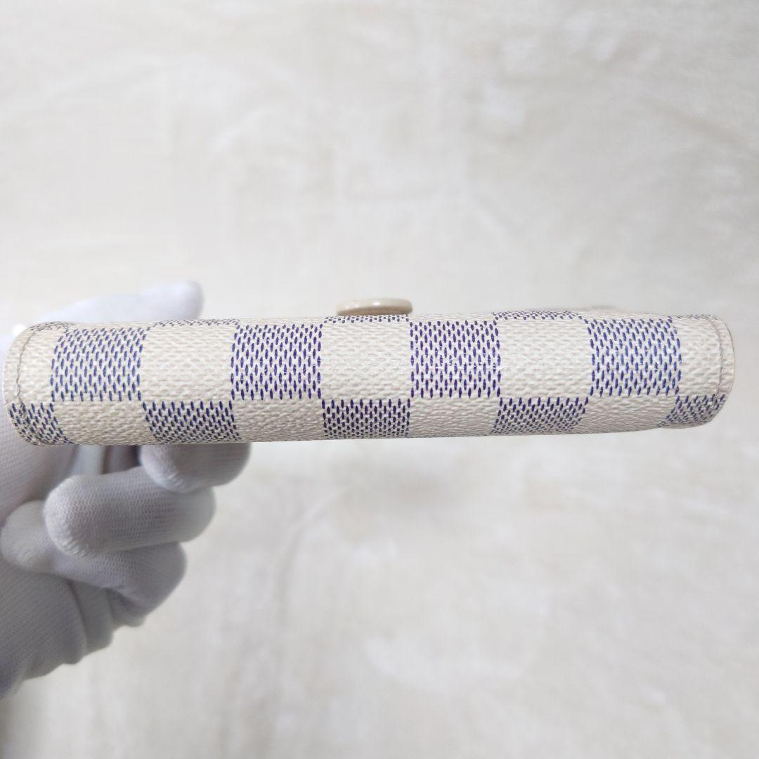 【美品】ルイ ヴィトン がま口財布ダミエ アズール ポルトフォイユ ヴィエノワ