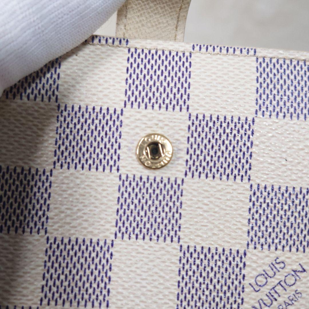 【美品】ルイ ヴィトン がま口財布ダミエ アズール ポルトフォイユ ヴィエノワ