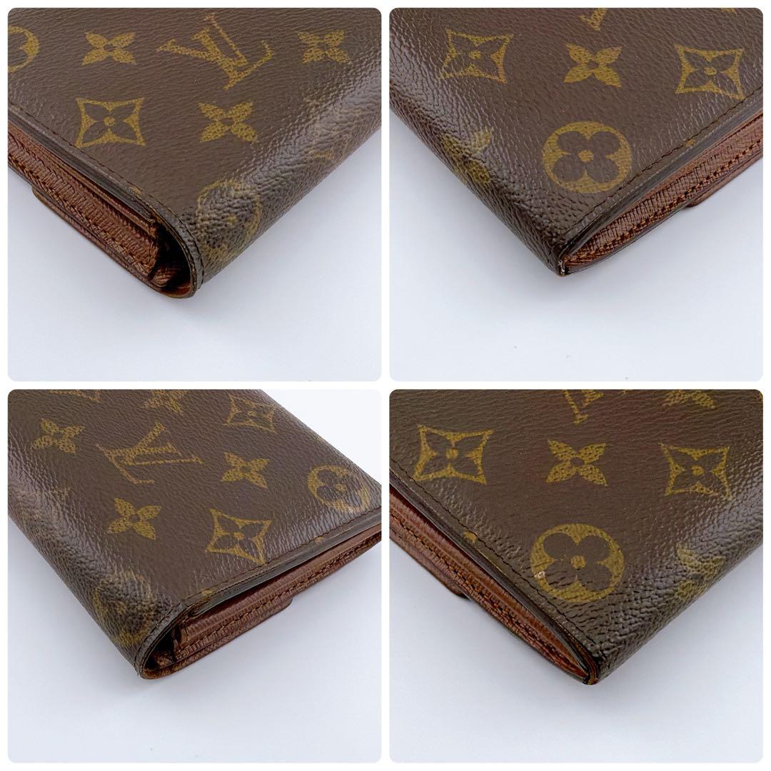 【美品】ルイヴィトン モノグラム ポルトフォイユサラ 二つ折り財布 ブラウン