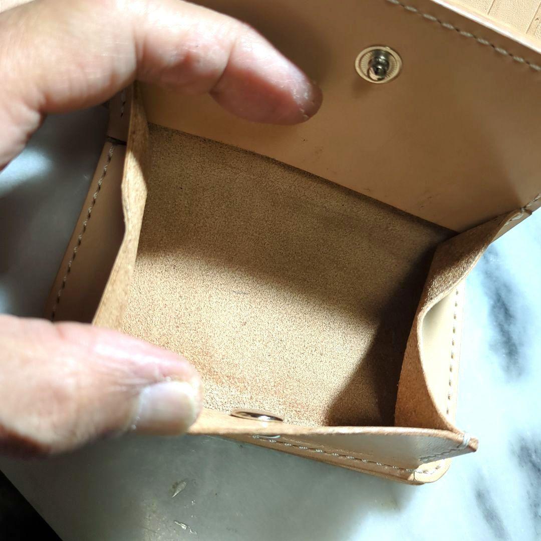 姫路ヌメ革 ショートウォレット ハンドメイド 2つ折り財布 ハーフウォレット