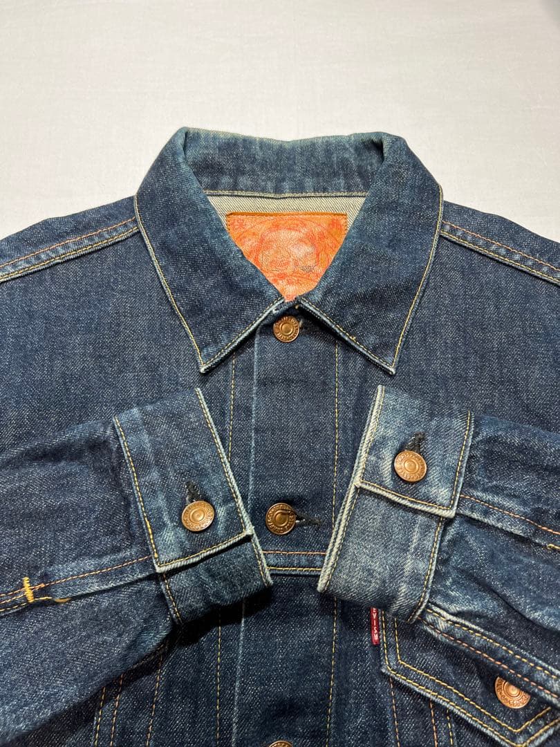 EVISU No.2 1557 42サイズ Gジャン 白大黒 3rd 黄耳