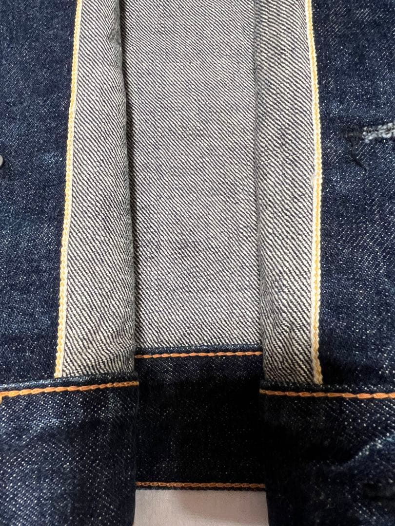 EVISU No.2 1557 42サイズ Gジャン 白大黒 3rd 黄耳