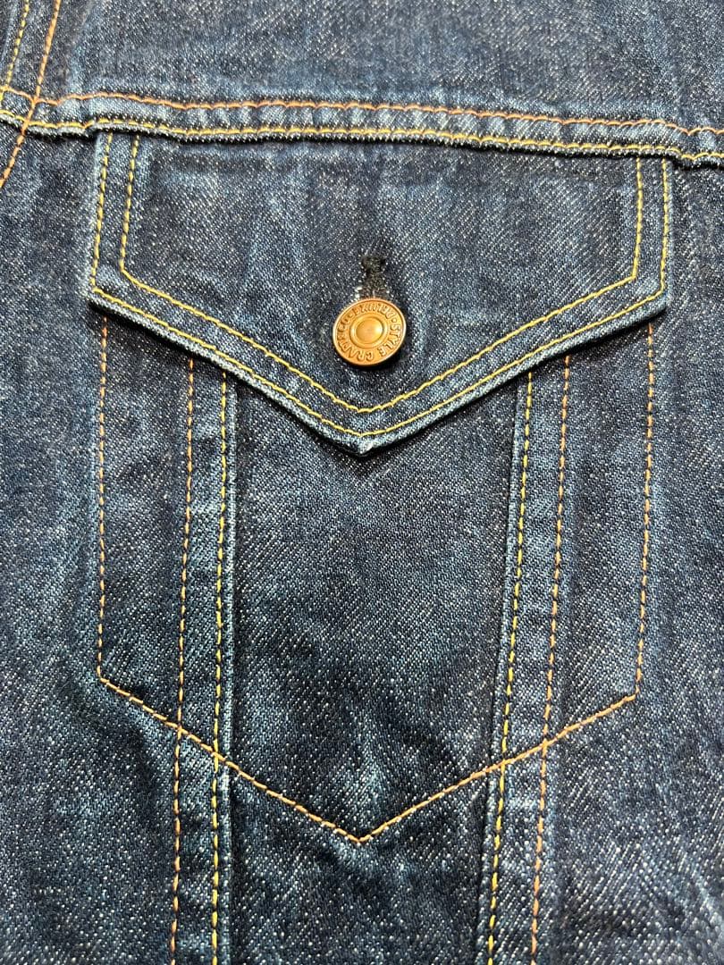 EVISU No.2 1557 42サイズ Gジャン 白大黒 3rd 黄耳