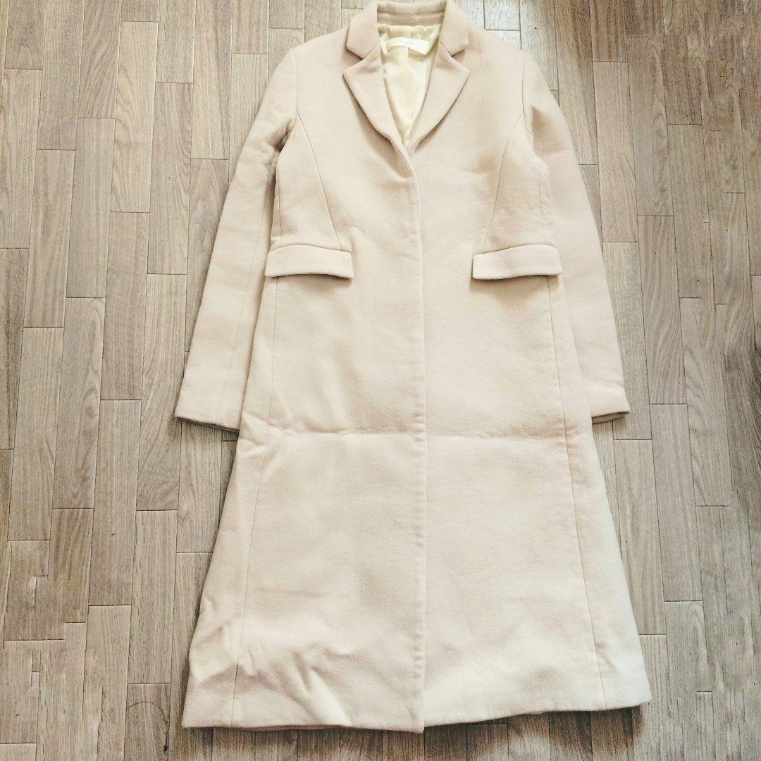 美品 CYCLAS ロングコート 36 シクラス アイボリー