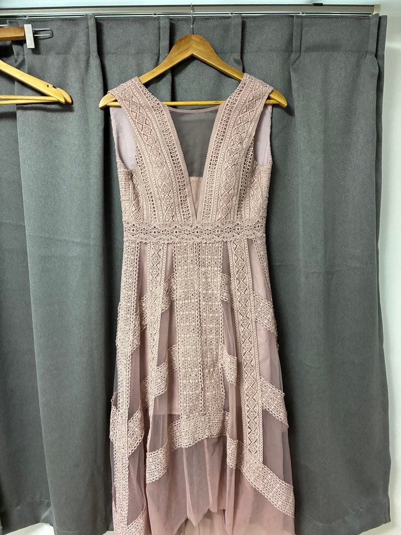 ERUKEI エルケイ　レースチュールドレス　ピンク