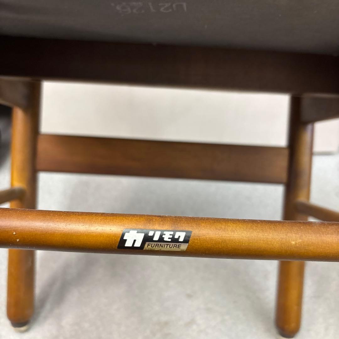 カリモク ダイニングチェア 花柄 椅子　2個セット