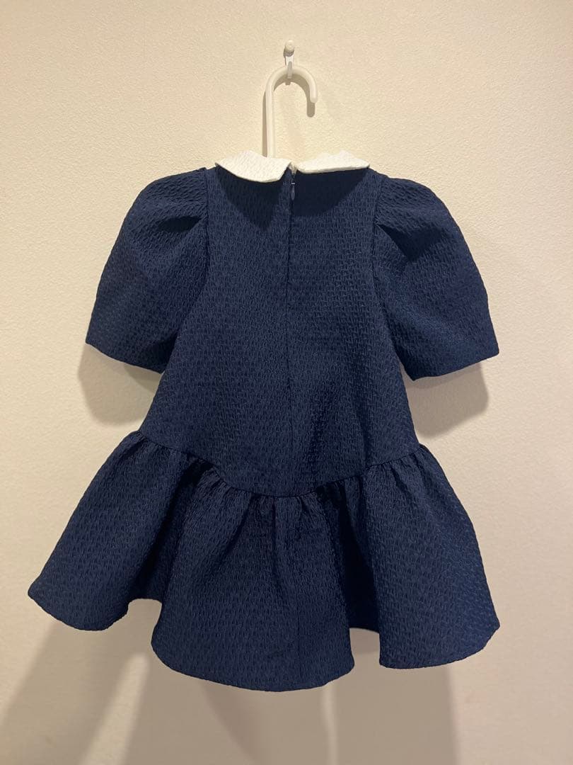 【売約済み】【未使用】Bluelea キッズジャガードドレス　ネイビー