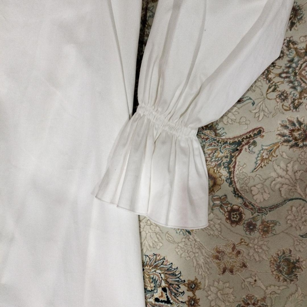 あや2121 ELIN ホワイト長袖ワンピース アドーアVネックセーター