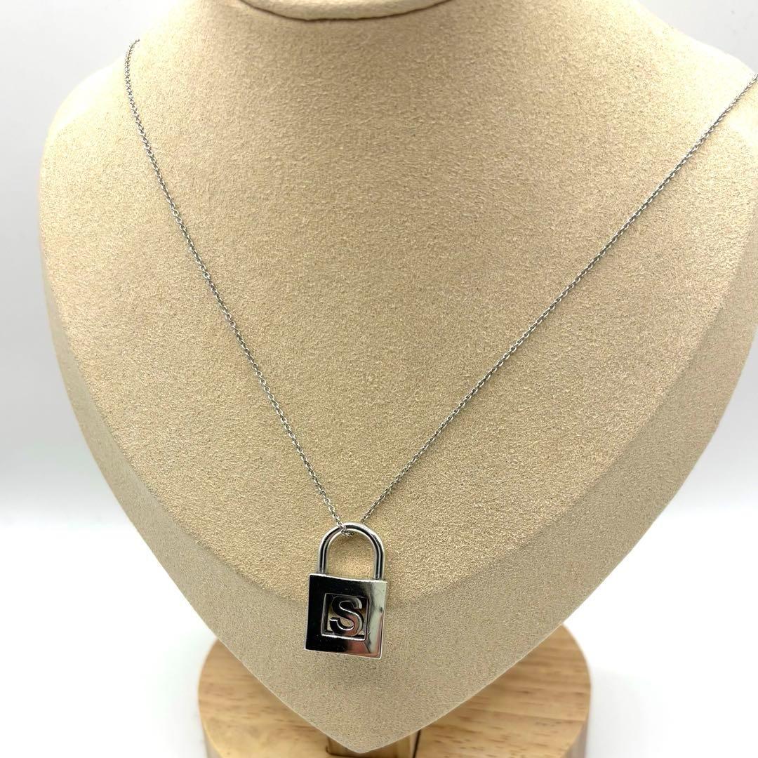 TIFFANY&CO.【美品】カデナロックイニシャルSネックレス　925 希少