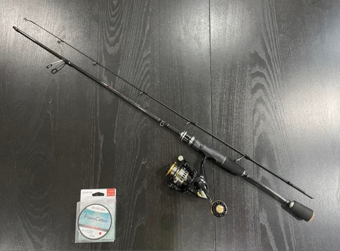 アジング釣りセット2ピースロッド（198㌢）&リール・ダイワ月下美人ワーム8点付