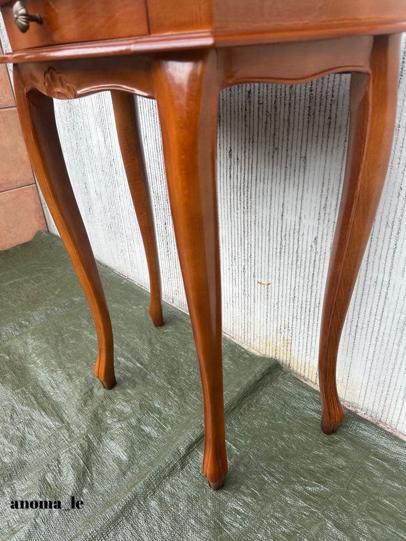 【コンソールテーブル】イタリア　猫足　引出　収納　花台　飾り台