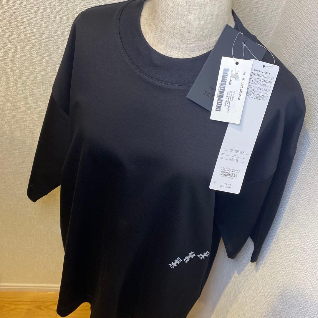 ⭐*︎様 「新品ダク付き」TATRAS ブラックオーバーサイズ半袖Tシャツ レア
