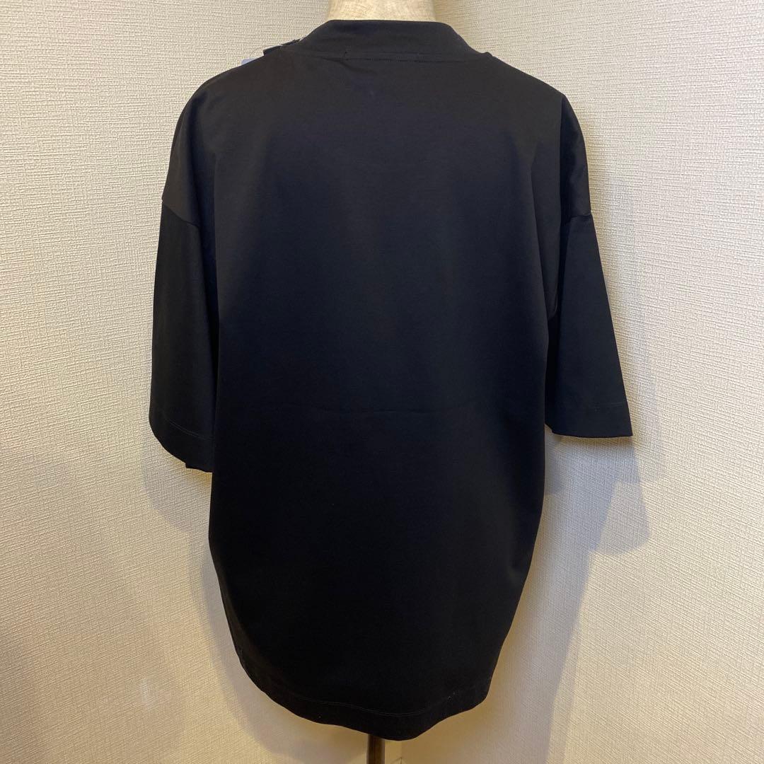 ⭐*︎様 「新品ダク付き」TATRAS ブラックオーバーサイズ半袖Tシャツ レア