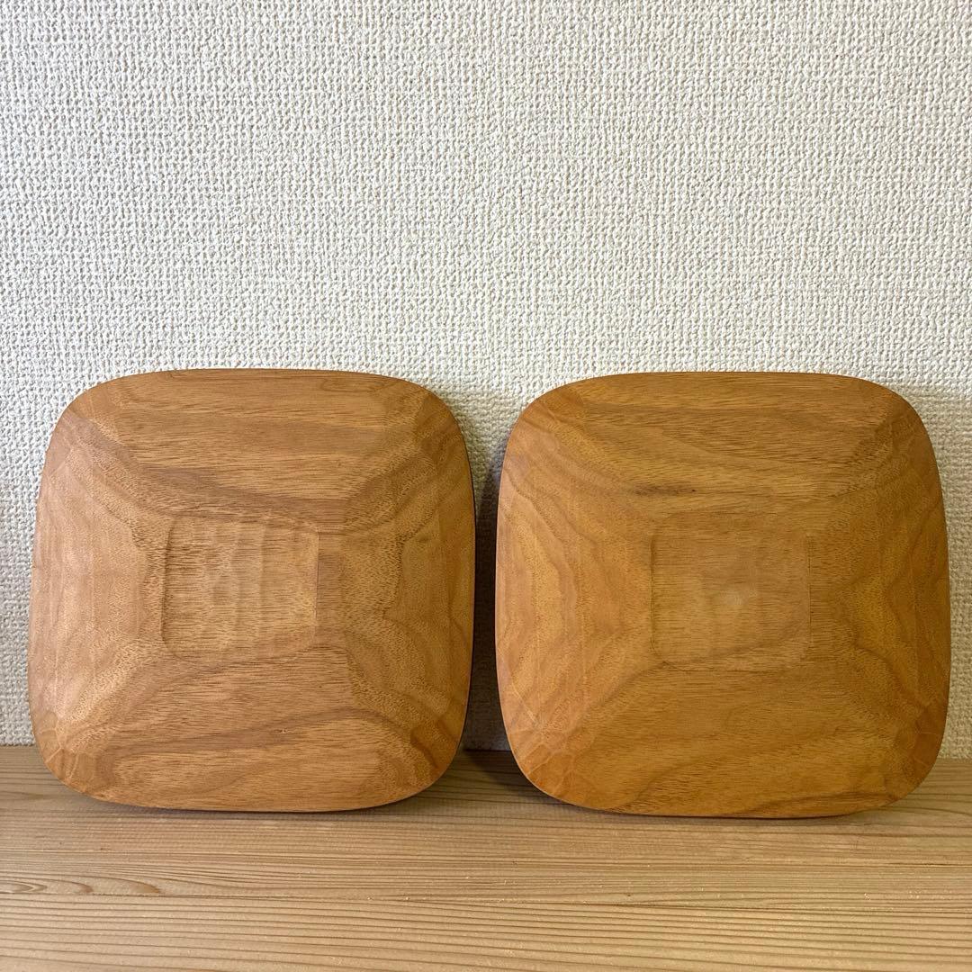 山口和宏 角皿 21㎝ クルミ 2枚セット