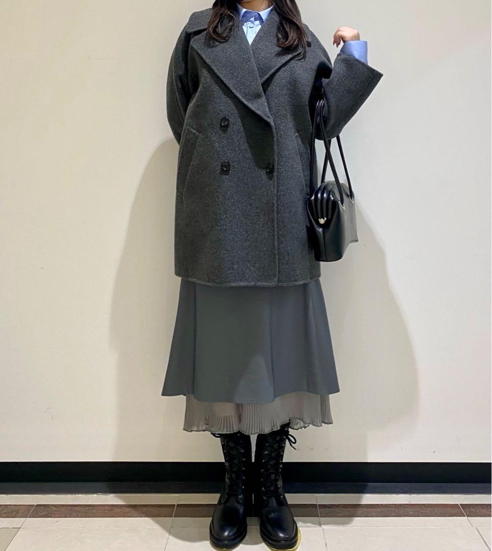 美品　LE CIEL BLEU ダブルフェイスショートコート キャメル　36