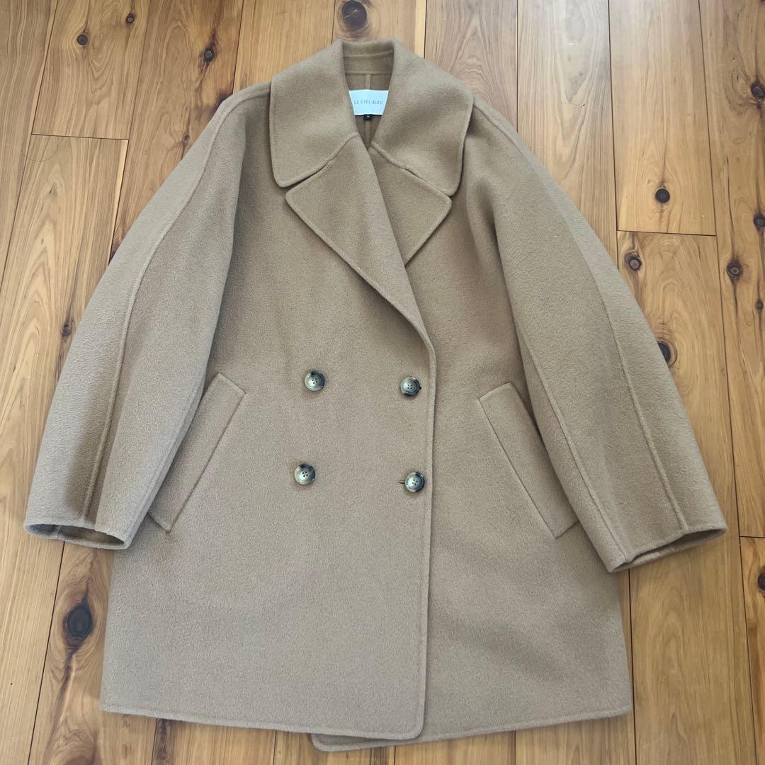 美品　LE CIEL BLEU ダブルフェイスショートコート キャメル　36
