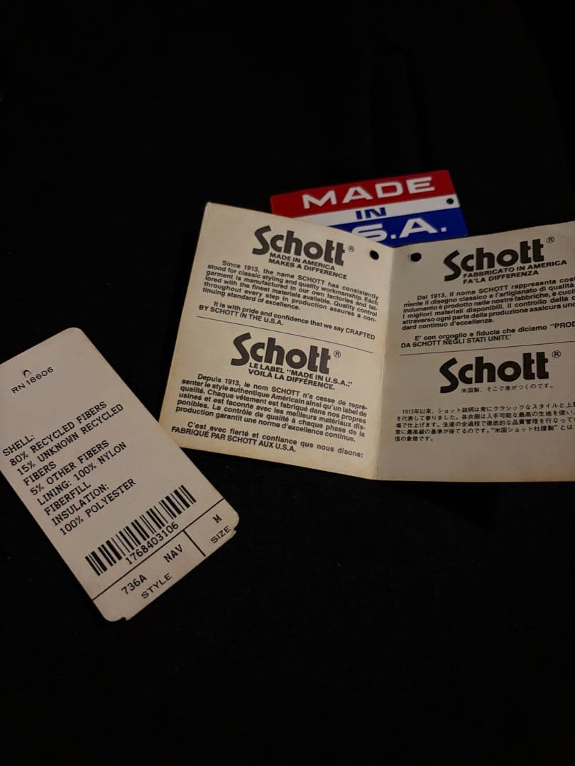 schott シングル　pコート