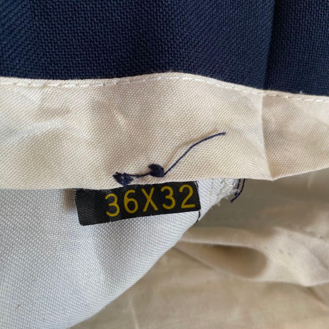 90s USA製 ワイドスラックス ネイビー