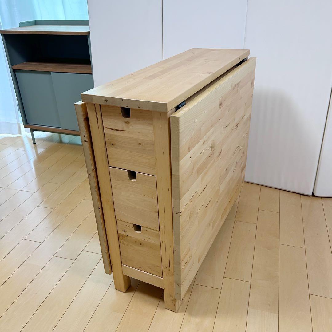 IKEA NORDENノールデン 折り畳みダイニングテーブル　チェア2バタフライ