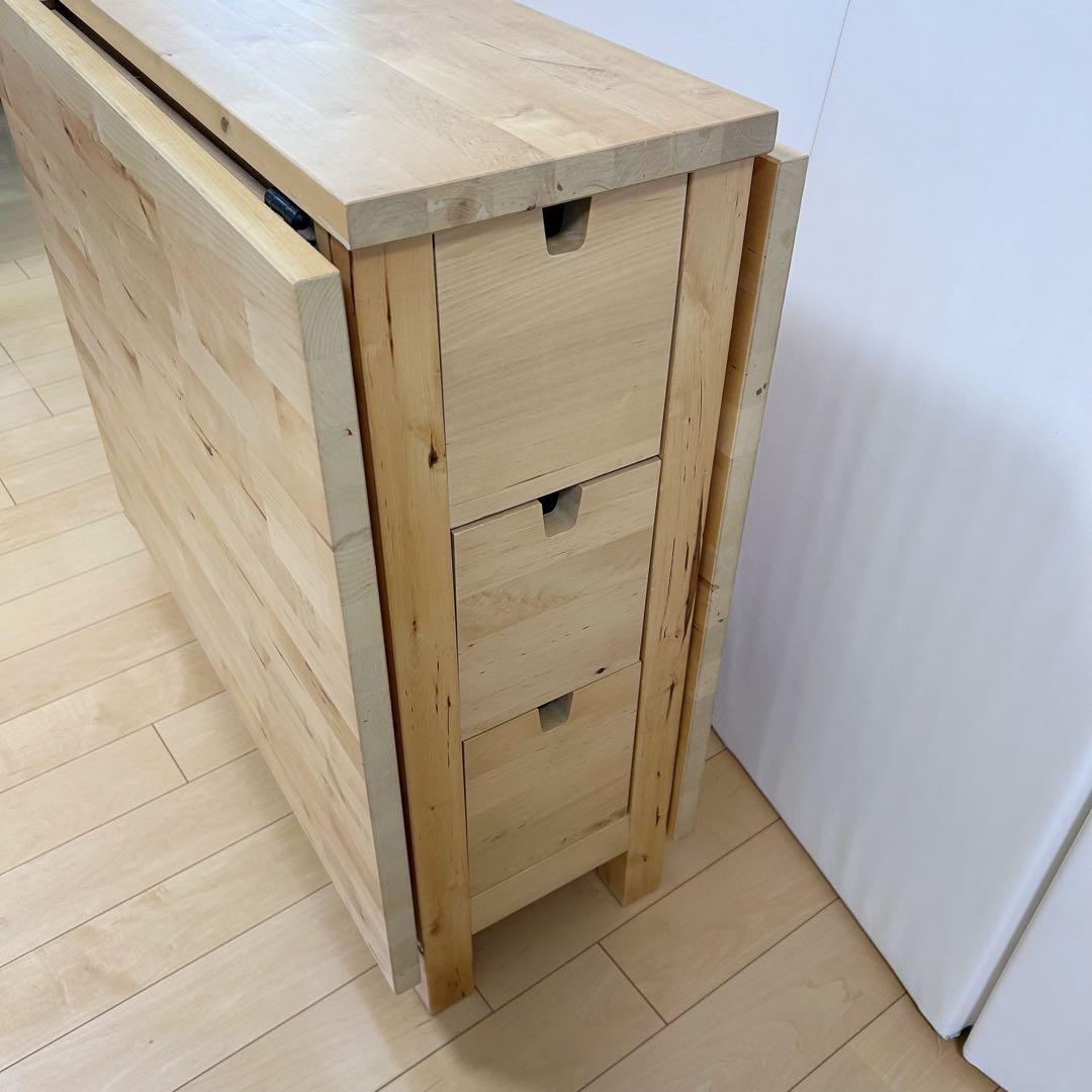 IKEA NORDENノールデン 折り畳みダイニングテーブル　チェア2バタフライ