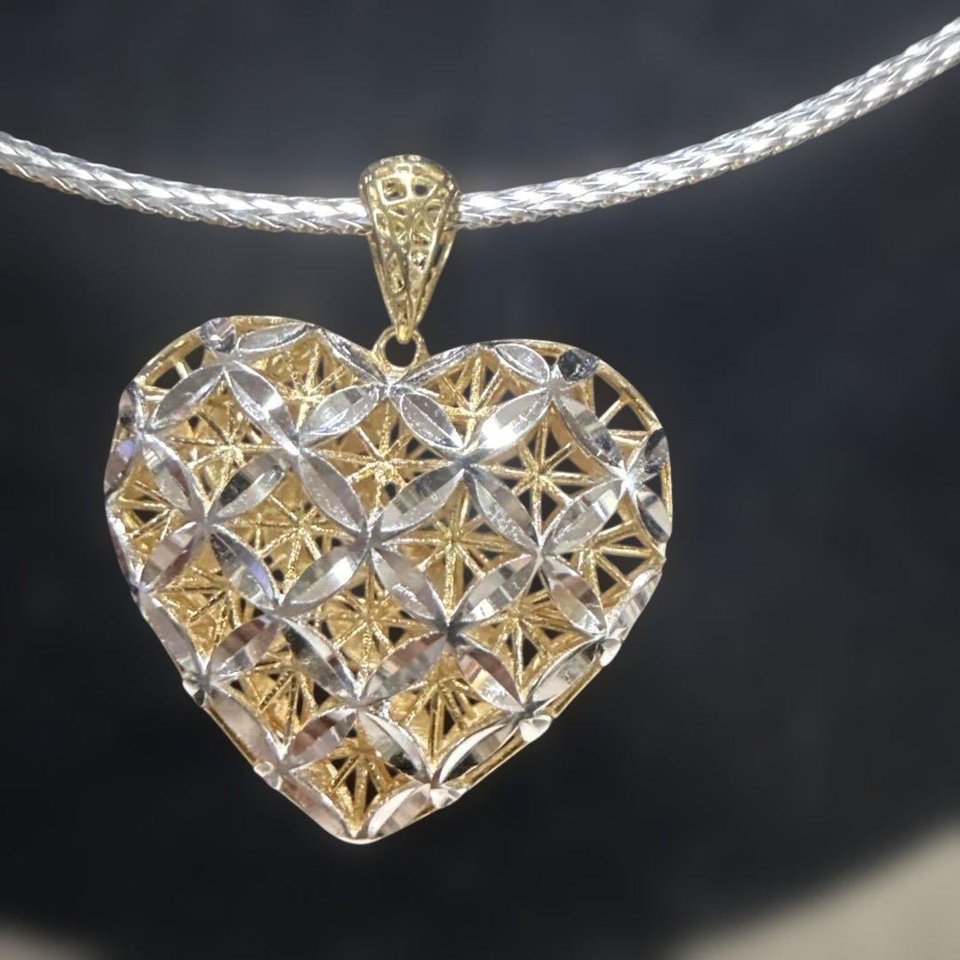 (ベイクドチーズ) 18金wg/yg 2トーンオメガネックレス