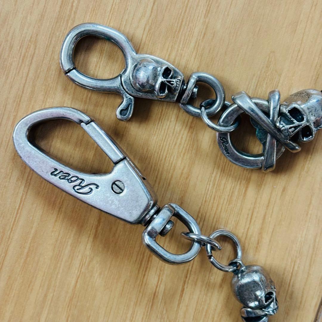 ROEN ヴィンテージ　ウォレットコード　ウォレットチェーン　財布小物　スカル