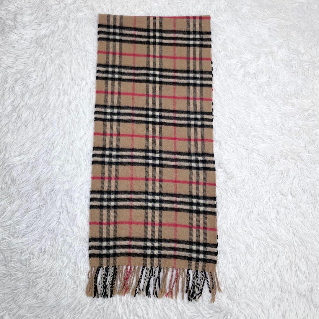 【美品】バーバリー　マフラー・ノヴァチェック・カシミヤ・Burberry