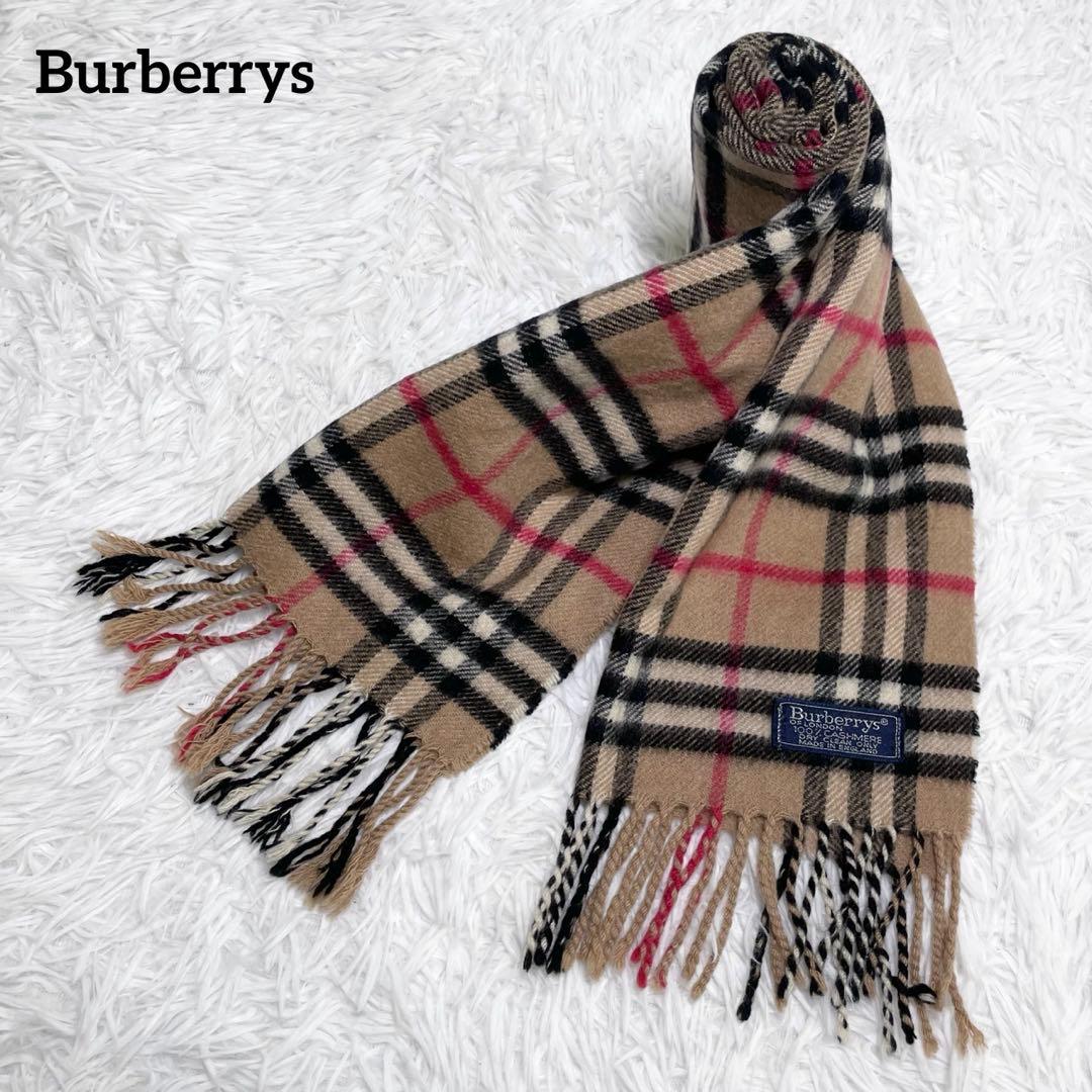 【美品】バーバリー　マフラー・ノヴァチェック・カシミヤ・Burberry