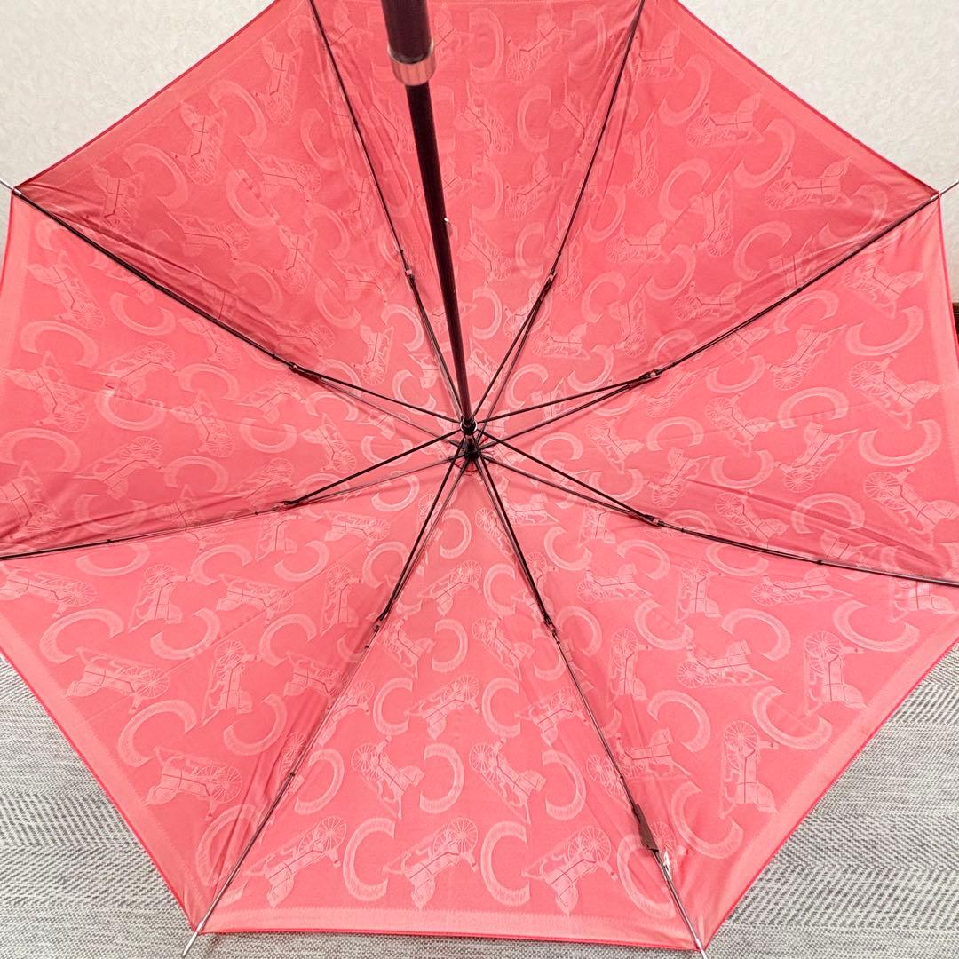 美品　CELINE セリーヌ　キャリッジ&Cロゴ　デカロゴ総柄　長傘