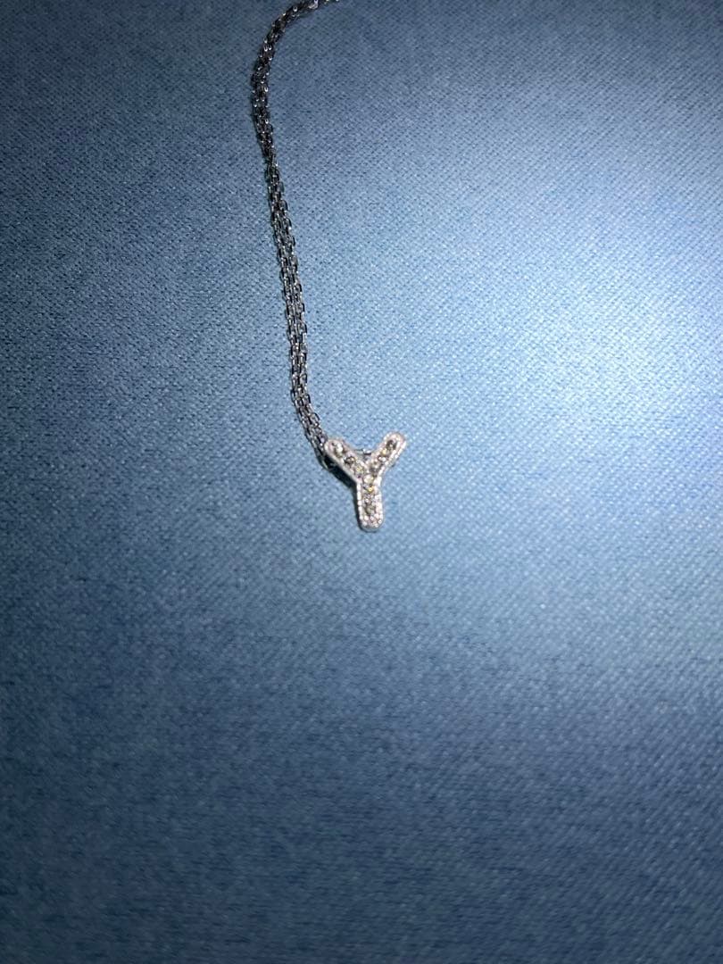 k10WG イニシャルネックレス Y