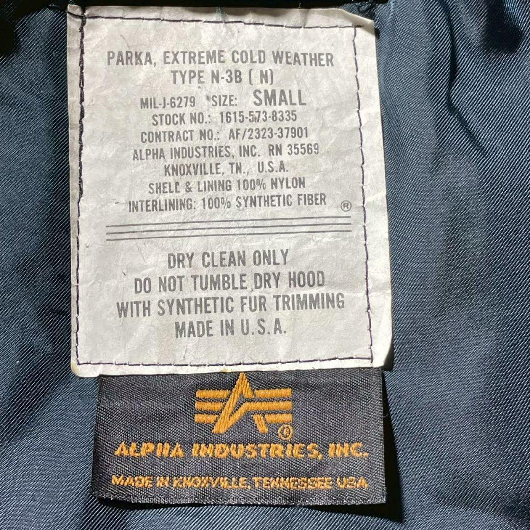 希少 90s USA ALPHA N-3B フライトジャケット USA ネイビー